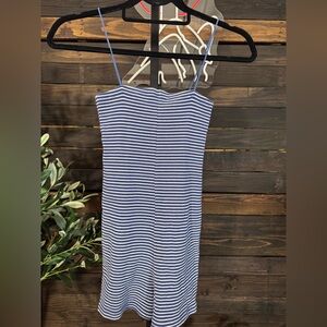Zara Navy & White Striped Romper